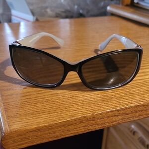 ELIZABETH ARDEN BLACK W/GREEN JEWELED SUNGLASS/GLASSES FRAMES